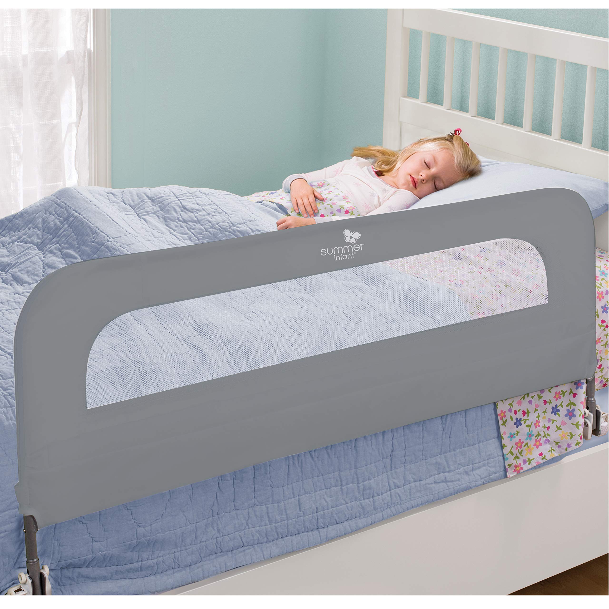 Summer Infant Extra Long Folding Single Bedrail, Grey