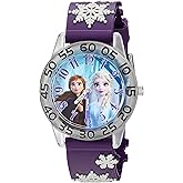 Disney Frozen Kids' Plastic Time Teacher Analog Quartz 3D Strap Watch