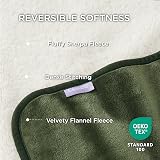 LE SURE Waterproof Dog Blanket 100x80cm Fleece Bed Throw Olive Green view 2
