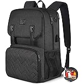 MATEIN Lunch Backpack for Men, Insulated Work Backpack with Lunch Compartment, Large Padded Laptop Bag Fits 15.6 Inch Computer, Water Resistant Business Pack with USB Charging Port, Office College Use