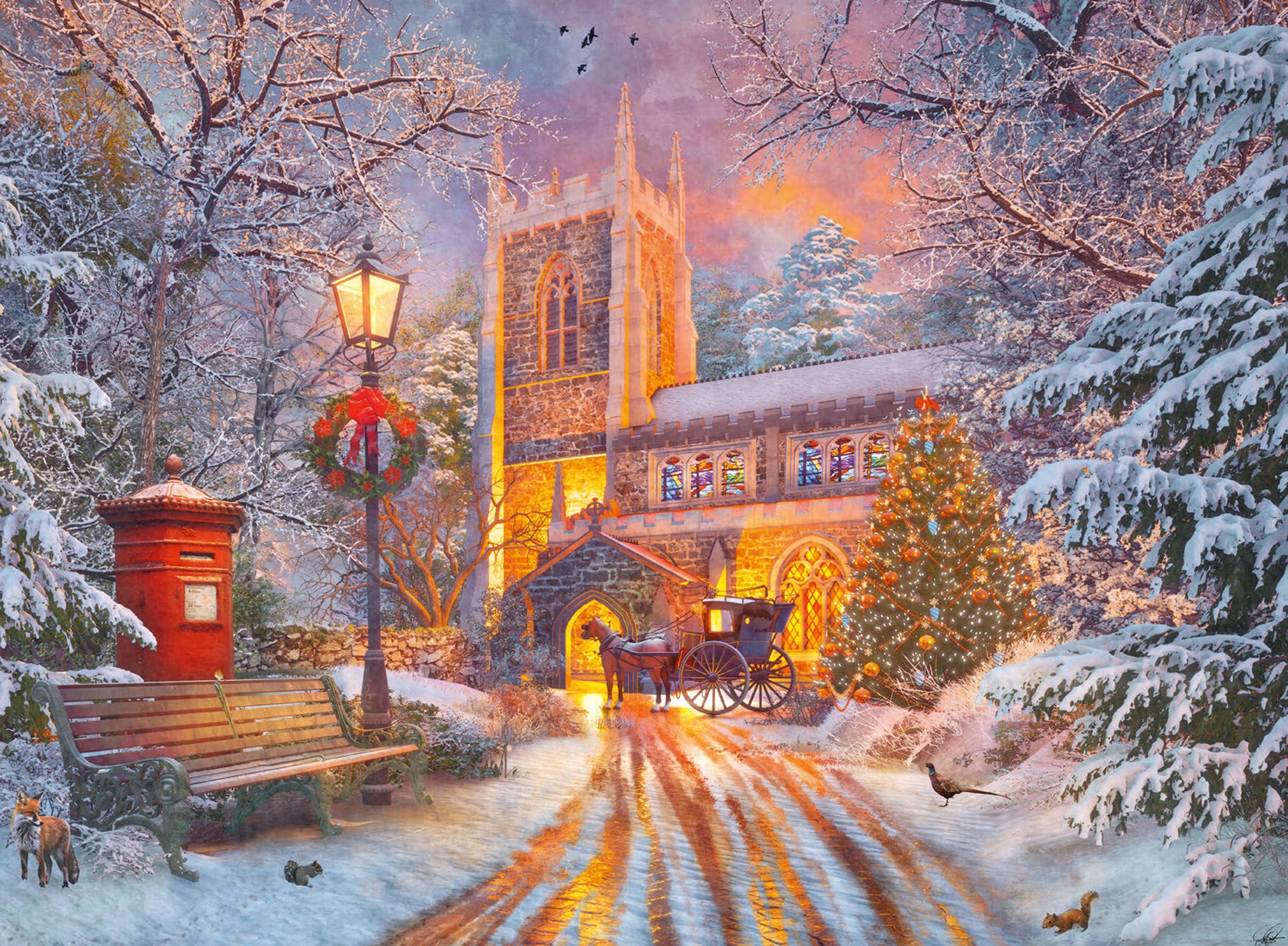 Ravensburger Magical Christmas Starline 500 piece Jigsaw Puzzle for Adults and Kids Age 10 and Up