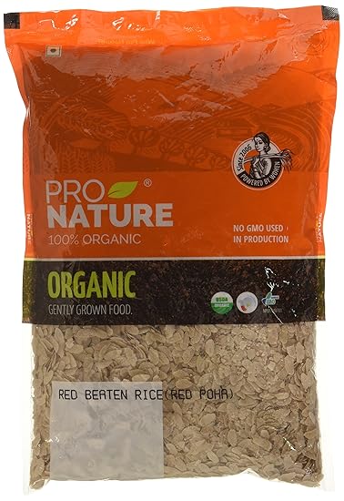 Pro Nature 100% Organic Red Beaten Rice (RedPoha)500g