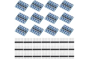 WWZMDiB 12 Pcs Logic Level Shifter Converter Module 4 Channel Bidirectional 3.3V to 5V, 5V to 3.3V Support UART IIC I2C SPI 1-Wire Compatible with for Arduino Raspberry Pi ESP32