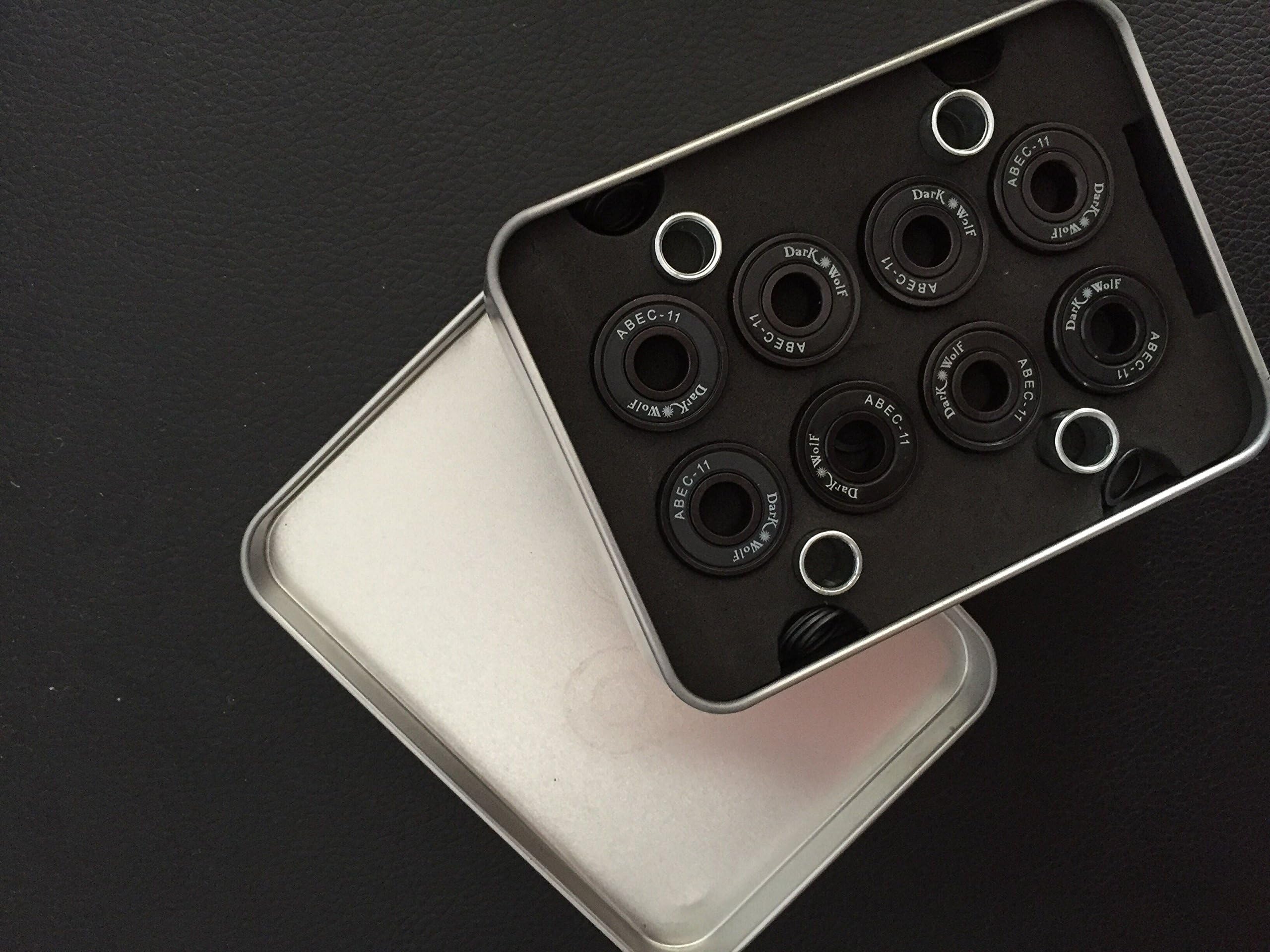 Dark Wolf New Durable Skateboard Bearings BSB Ceramic ABEC-11 8pcs with Spacers