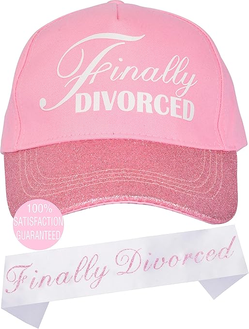 Amazon Com Finally Divorced Hat And Sash Happy Divorce Party