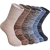 SeeyAN Kids Merino Wool Hiking Socks Winter Thermal Warm Boys Girls Toddler Thick Cushioned Boot Crew Socks 6 Pairs