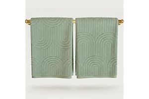 KIBAGA Decorative Hand Towels for Your Bathroom Or Kitchen – Luxurious Set of 2 Soft Boho Cotton Towels are Absorbent, Lightweight & Dry Quickly - Perfect to Elevate Any Bath Decoration at Home