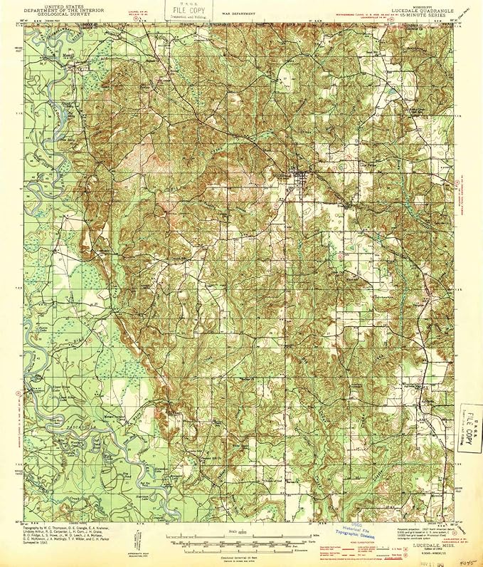 YellowMaps Lucedale MS topo map, 162500 Scale, 15 X 15
