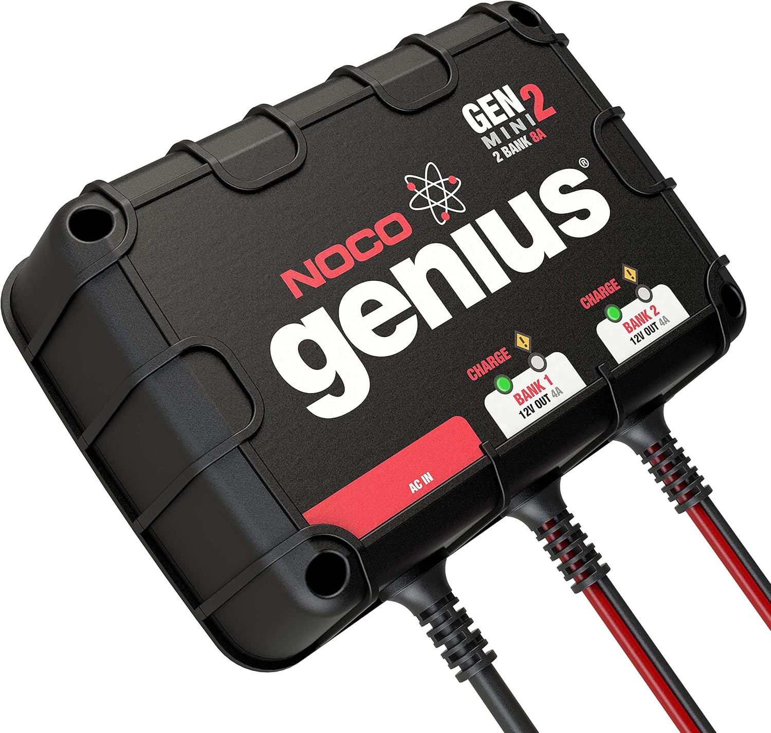 NOCO Genius GENM2, 2-Bank, 8-Amp (4-Amp Per Bank) Fully-Automatic Smart Marine Charger, 12V Onboard Battery Charger And Battery Maintainer: Automotive