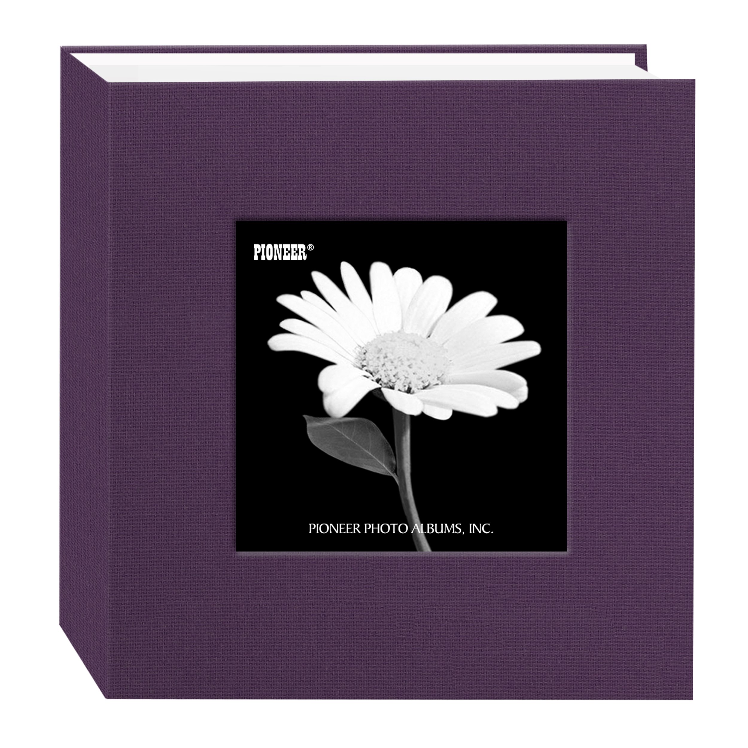 Pioneer 100 Pocket Fabric Frame Cover Photo Album, Wildberry Purple
