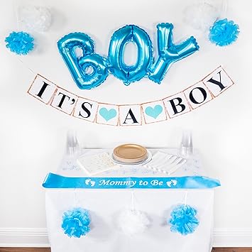 Amazon Com Enk Essentials Baby Shower Decorations For A Boy 30