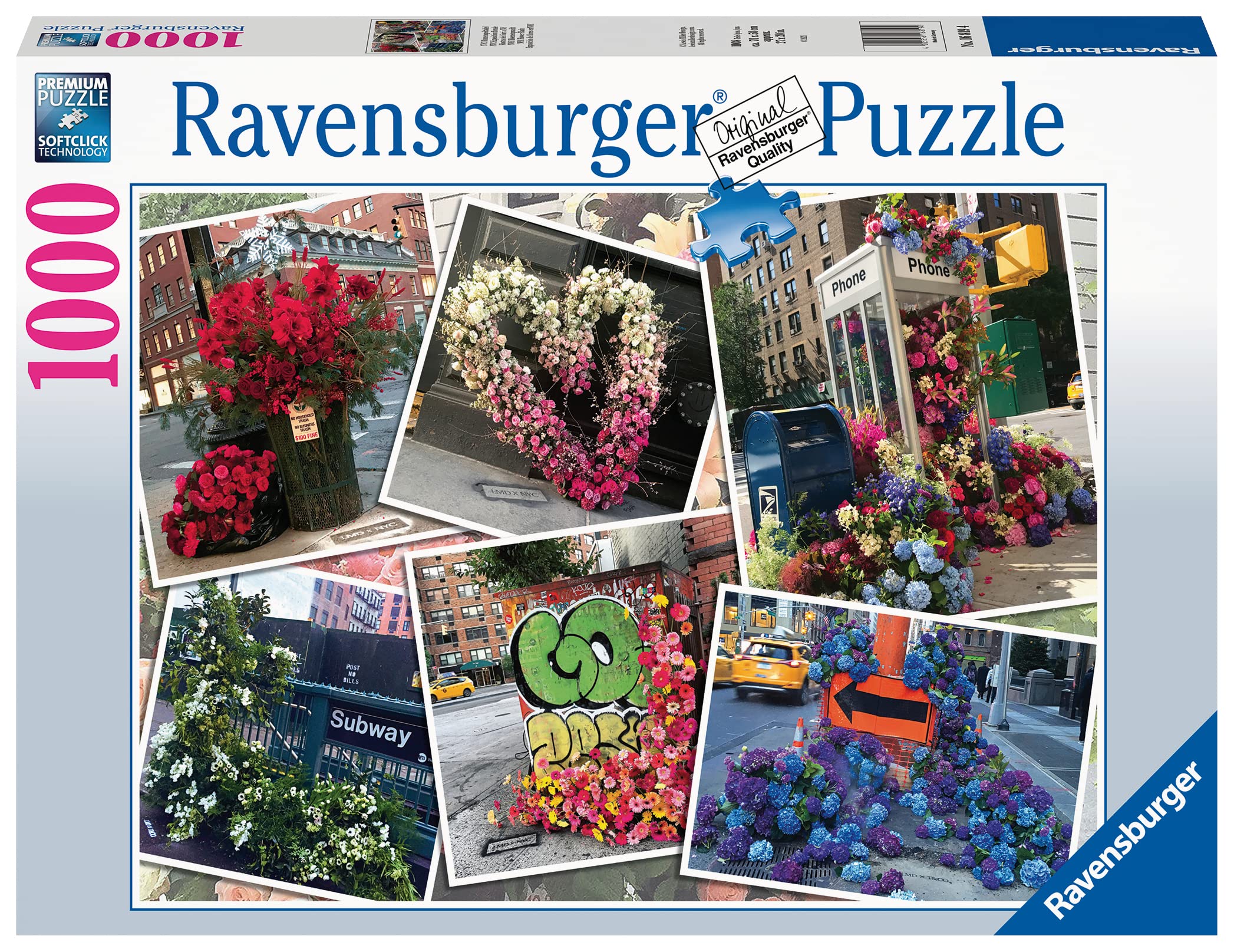Ravensburger New York City Flower Flash 1000 Piece Jigsaw Puzzles for Adults & Kids Age 12 Years Up