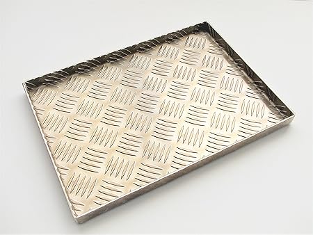 Amazon Nakano アルミ シマ板 シューズトレイ 土足厳禁 薄型で下駄箱に便利 車内のワンポイントに トレイ 車 バイク