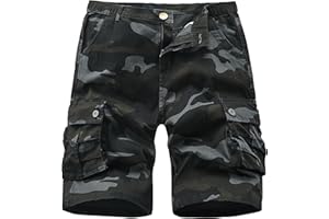 VtuAOL Men's Cargo Shorts for Men Casual Cotton Fishing Hiking Shorts with Multi Pockets