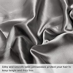 NTBAY 2 Pack Satin Standard Pillowcases for Hair