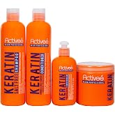 Kit Active&eacute; Keratin | Repairing technology Shampoo, Conditioner, Leave In Cream &amp; Treatment