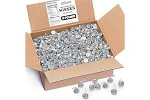 ZISBERS BulkKisses Milk Chocolate Classic Silver Foil Candy - 3lb Bag Approx. 300 Pieces Individually Wrapped Chocolate Treats for Party Favors, Gifts & Special Occasions
