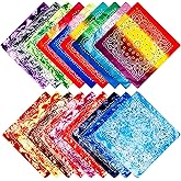 Skyebed 18 Pack Tie Dye Bandanas Paisley Cowboy Print Novelty Headband Polyester Hair Head Bandana for Women Men
