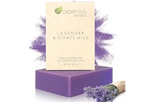 Aspen Kay Naturals bar soap for women and men, Natural and Organic oils, Pure Essential oils, Good for all skin types. - Lavender and Goats Milk (1 Pack)