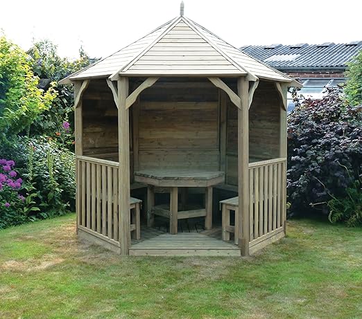 Hgg Wooden Gazebo With Roof Sides And Floor Outdoor Patio Solid