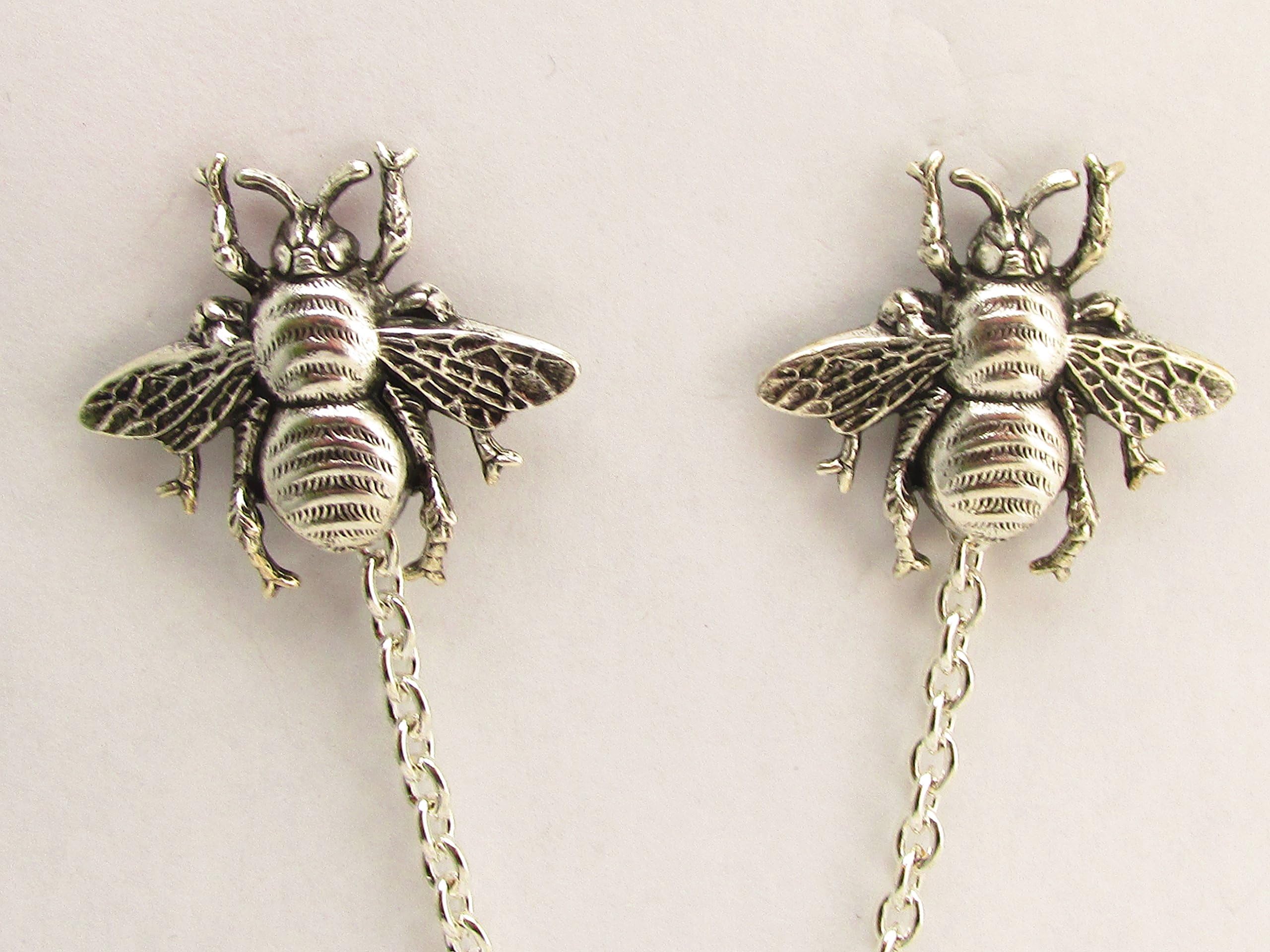 Bee Collar pins Bee Sweater clips Bees cardigan clips Bee Tie tacks Bee sweater guards