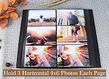 Vienrose Linen Photo Album 300 Pockets 6x4 Black Page 50 Sheets 6x4 view 5