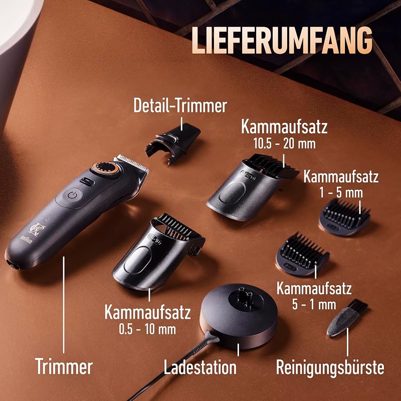 Elektrischer Bartschneider Herren PRO, Schwarz