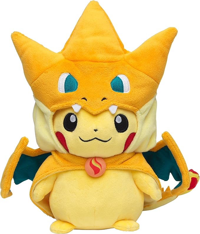 ポケモンセンターオリジナル ぬいぐるみ メガリザードンyのポンチョを着たピカチュウ ぬいぐるみ おもちゃ Amazon