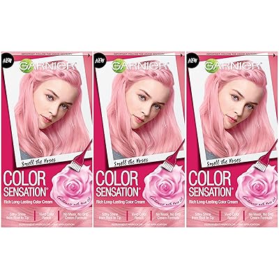 Garnier Hair Color Sensation Hair Cream, Smell The Roses, 3 Count