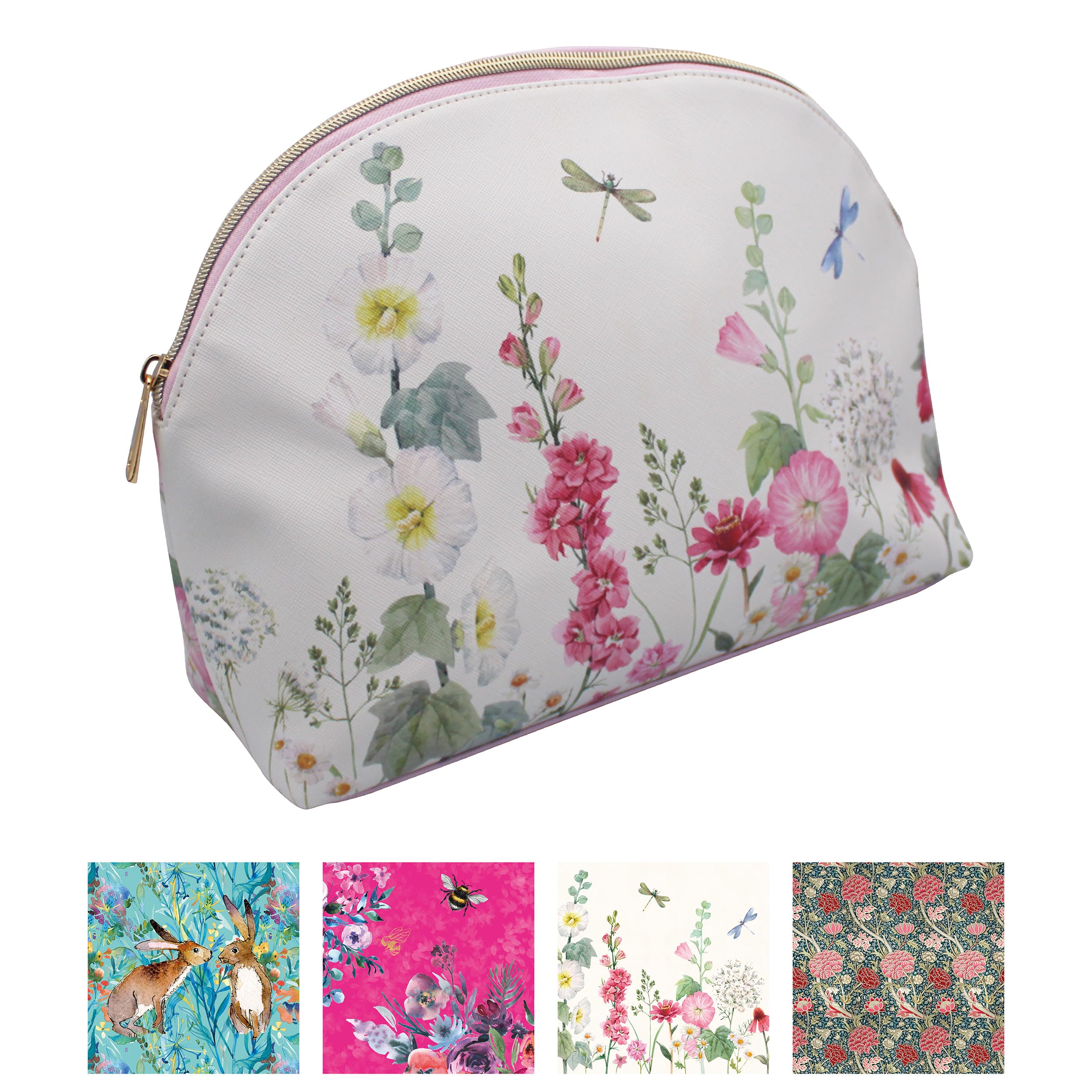 TGSC | Wild Harmony | Half Round Cosmetic Bag Makeup Bag Large Wash Bag | Stylish Travel Make Up Bag for Women’s Cosmetics & Belongings | Ideal Travel Make up Bag | Large Toiletry Bag for Women