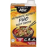 Simply Asia Vietnamese Inspired Pho Beef Broth, 26 Ounce, Pack of 6