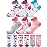 Zoooyawn 6 Pairs Gymnastics Socks for Women Girls Novelty Cotton Crew Sock Gymnast Sports Party Favors Gifts for Gymnastics Coach Gymnasts Yoga Lovers Accessories