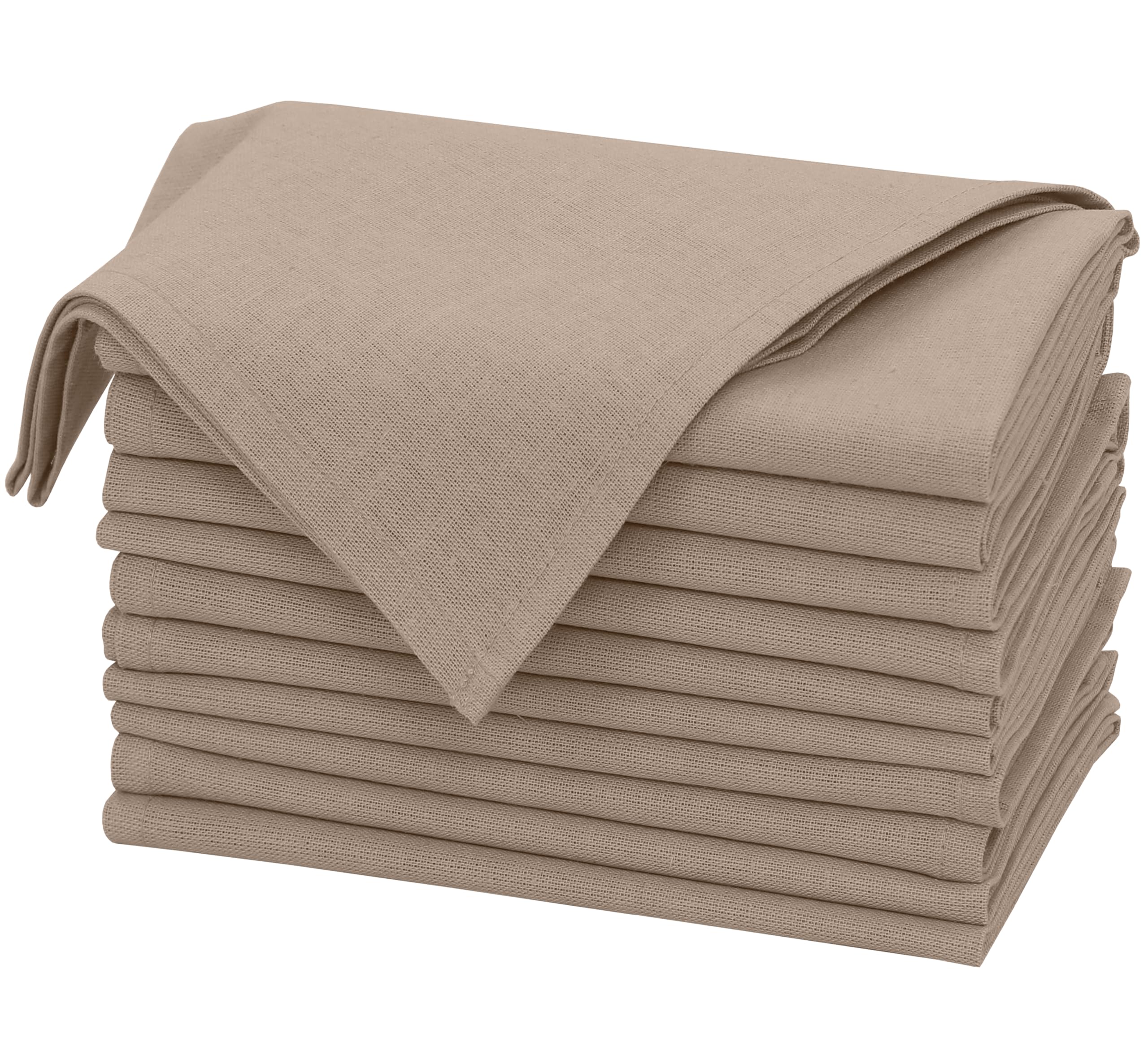 Ruvanti Linen Napkins Set of 12, 18x18 Cloth