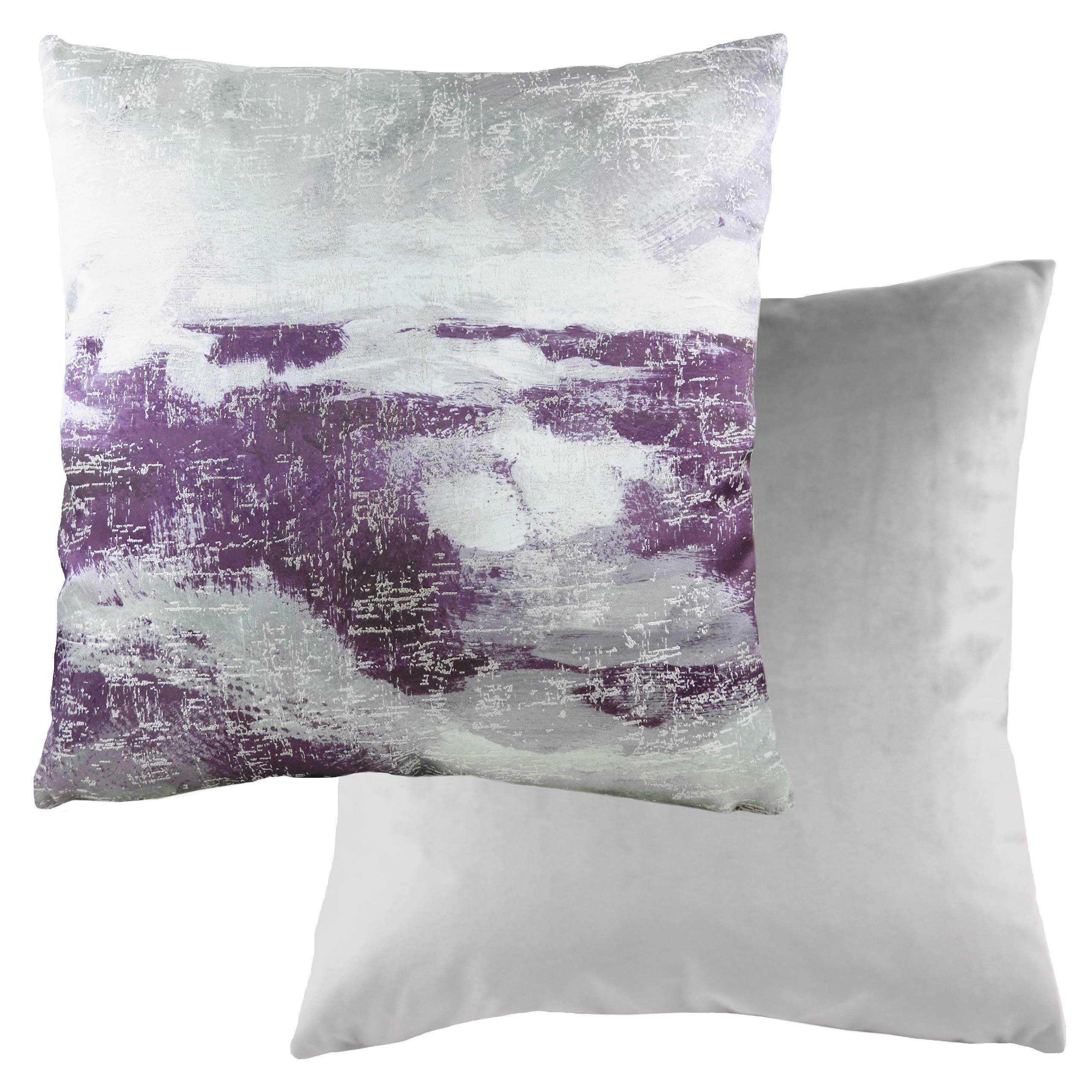 Evans Lichfield Landscape Cushion Cover, Steel/Purple, 43 x 43cm