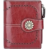 Lavemi Womens Leather Wallet Small Compact RFID Blocking Credit Card Case Purse with Zipper Pocket | Small, Compact, RFID Blocking, Zipper Pocket, Small, Compact