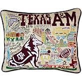 Catstudio Texas A&amp;M Aggies Hand Embroidered Throw Pillow | TAMU Merch &amp; Gifts - 16x20" Decorative Accent Pillow for Couch - Texas A&amp;M University Aggies