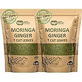 Moringa Leaves Tea with Ginger 8 oz, Boost Immunity, Aid in Digestion, Caffeine Free, One Tea with Multiple Benefits (Pack of 2)