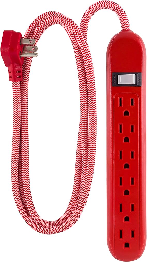 Philips 6 Outlet Power Strip, Designer Braided Power Cord