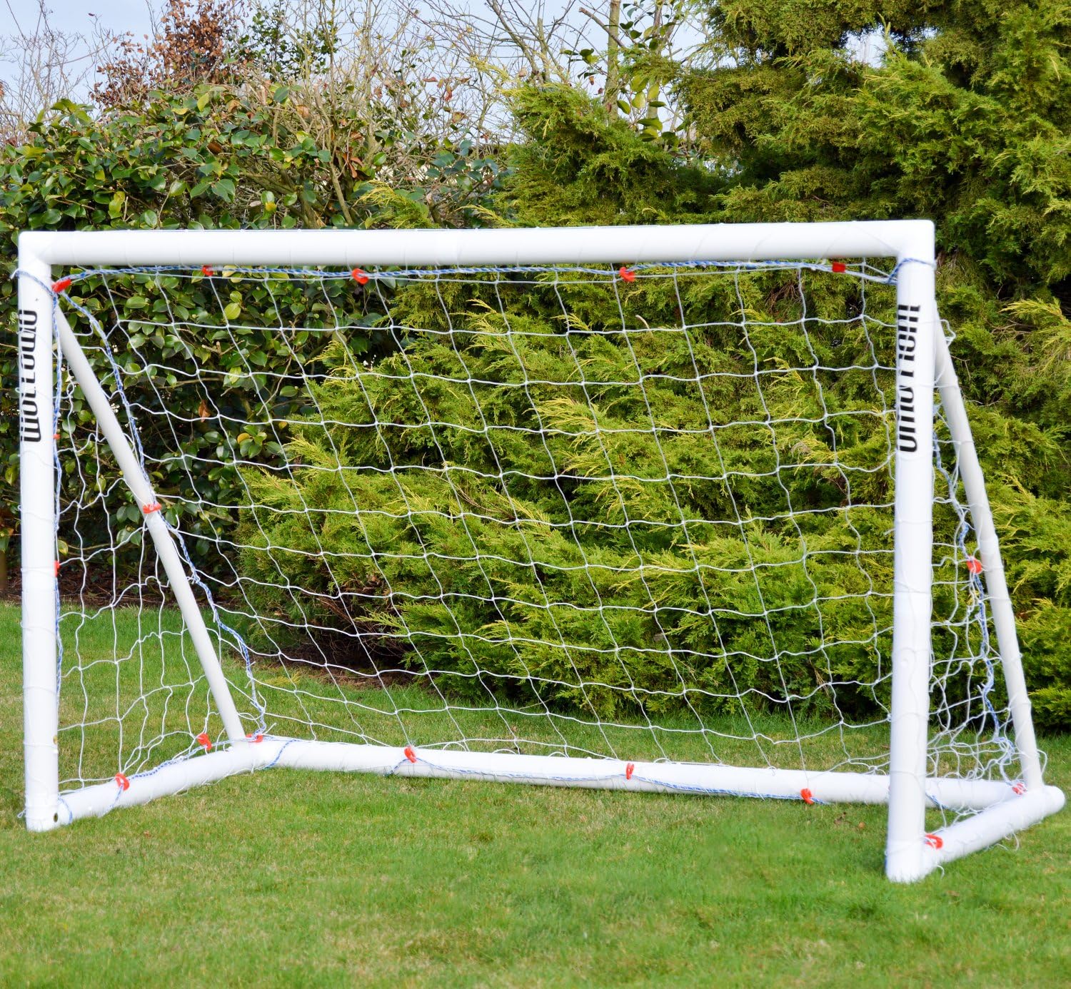 Wollowo Football Goal Lock Together Model White UPVC Posts Soccer Training Net