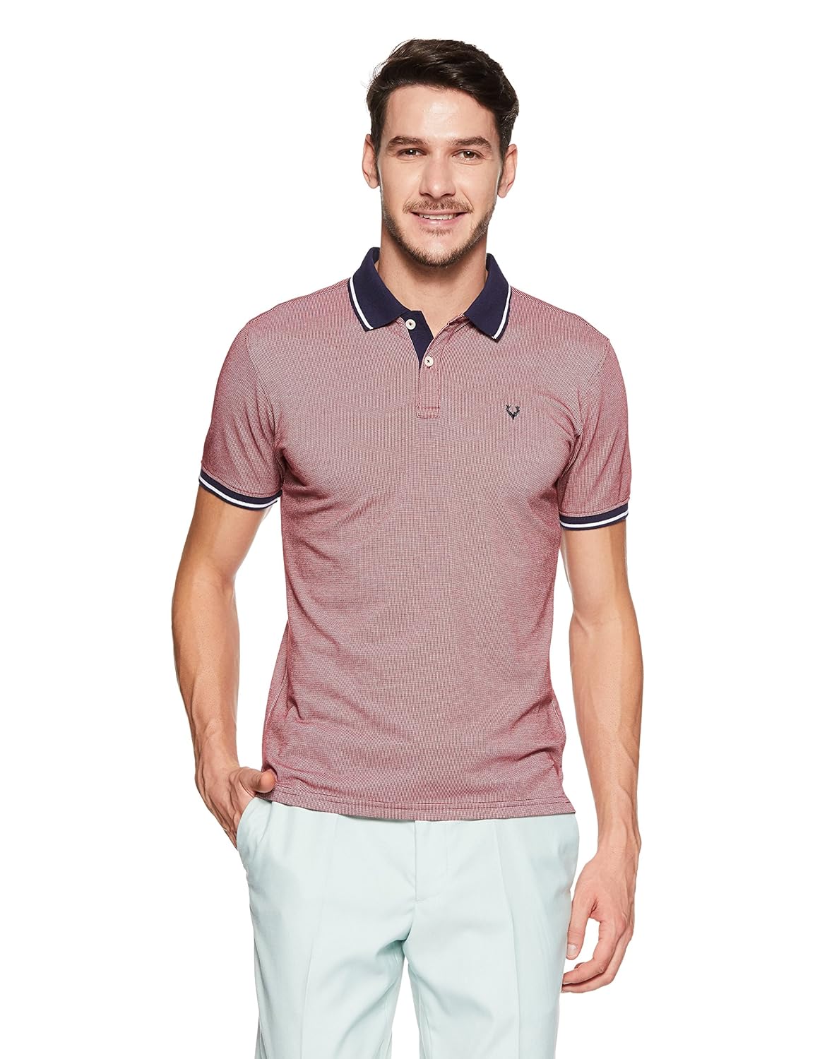 allen solly men's solid regular fit casual shirt