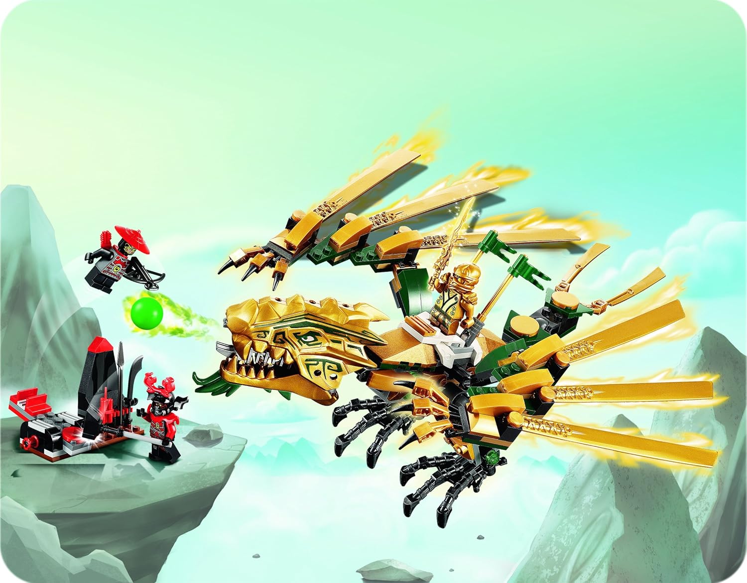 lego ninjago dragon dorado