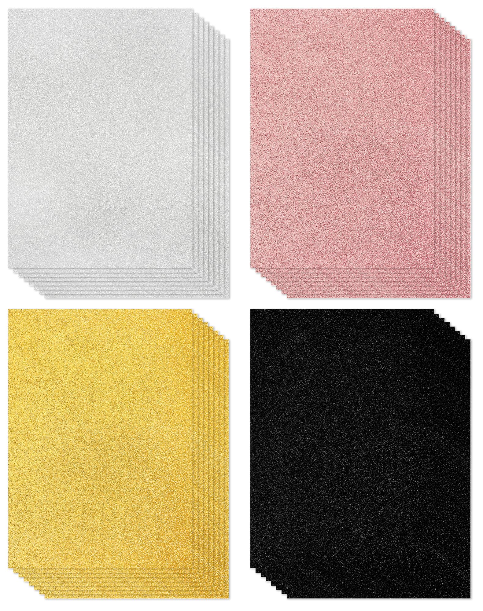 Cinvo Metallic Holographic Card Stock Shiny Iridescent A4 Thick Cardstock Mirror Paper Sheets Reflective Board for Cardmaking Scrapbook Poster Cardboard Party Decor DIY (8.5" x 11”) (Gold)