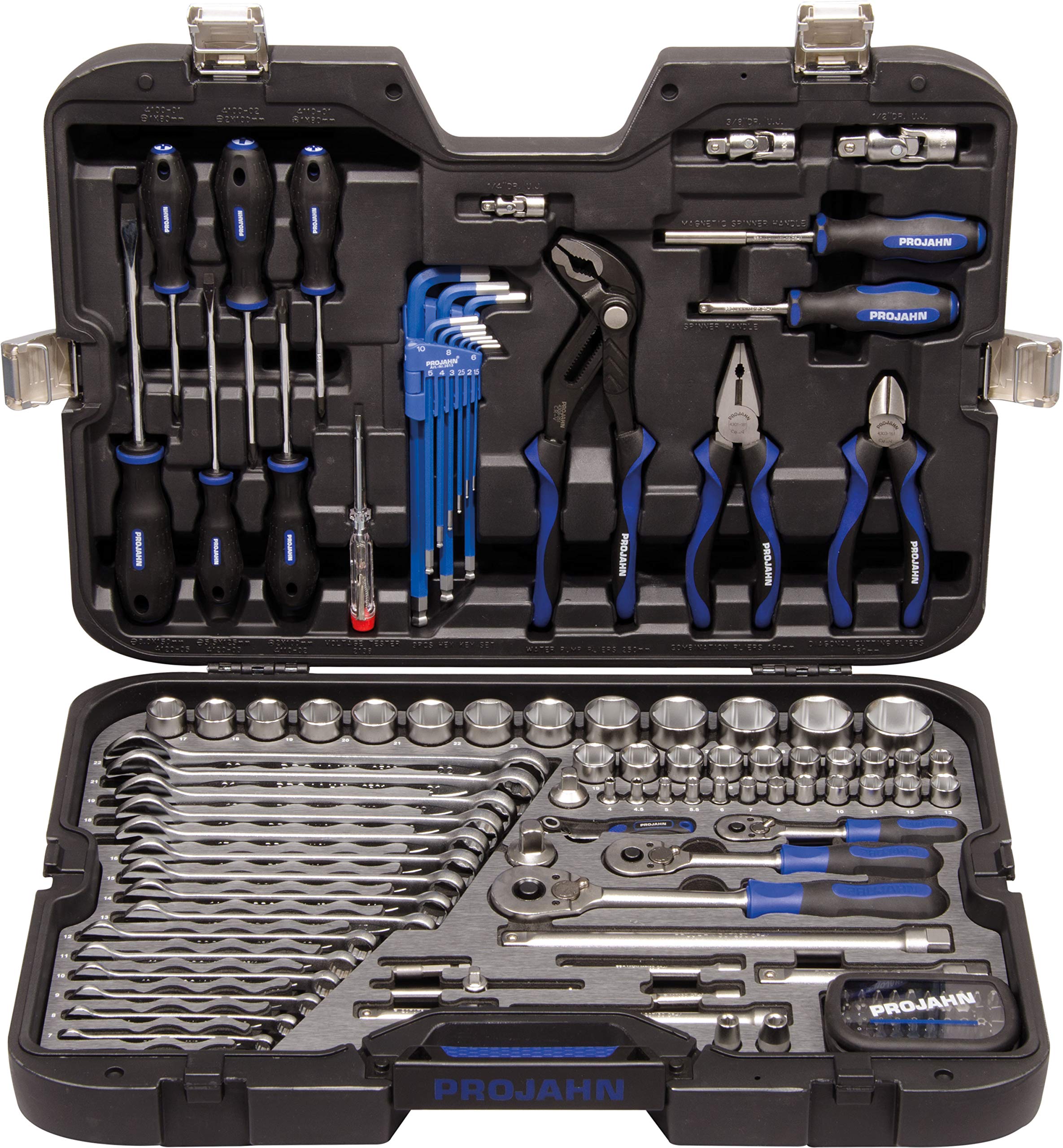 PROJAHN 1 / 4'3 / 8'1 / 2'PROJAHN professional Universal Tool Box 122 Pieces 39048201