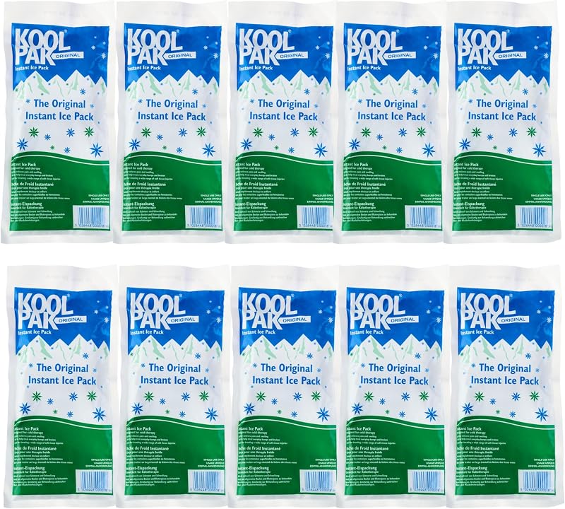Koolpak Original Instant Ice Packs 12 x 29cm 10 Pack First Aid Ice Therapy