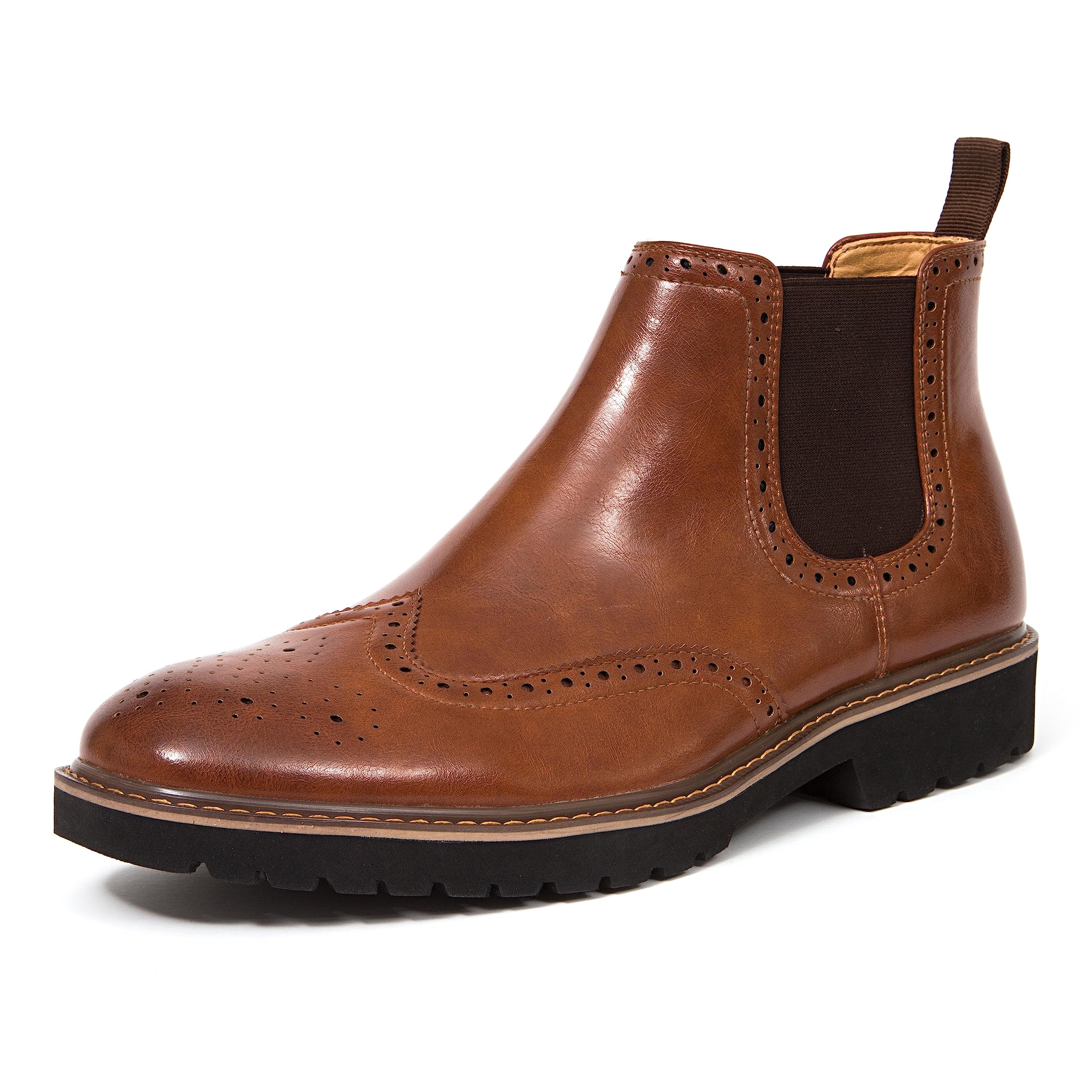 Deer Stags Men’s Brayden Chelsea Boot, Brown, 9.5 Wide