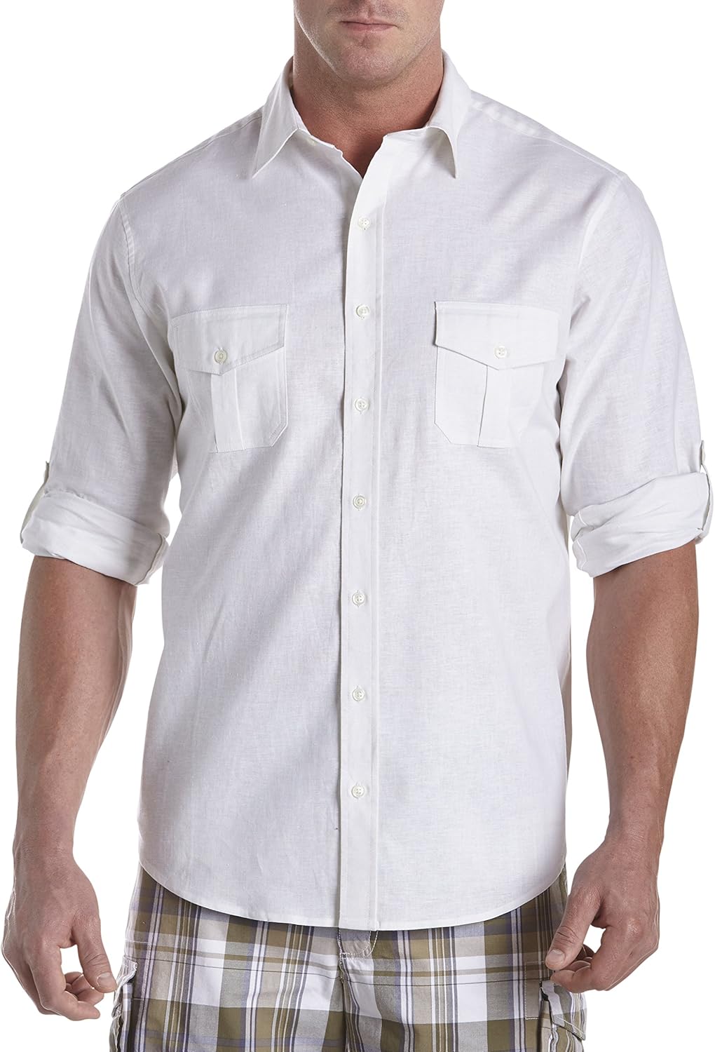 big and tall short sleeve denim shirt