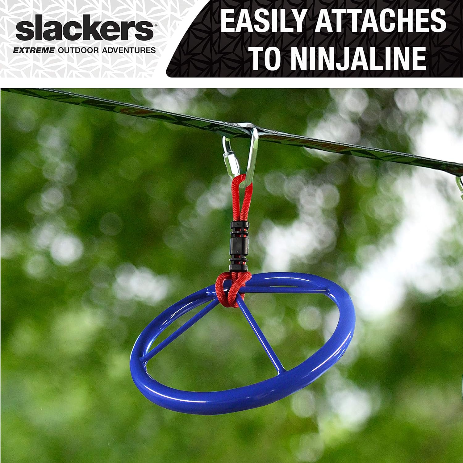 Slackers Ninja-Wheel - Outdoor Ninja Warrior Training Equipment For Kids - Easily Attaches To Your Ninjaline Obstacle Course - The Prefect Addition To Your Outdoor Play Equipment!: Toys & Games