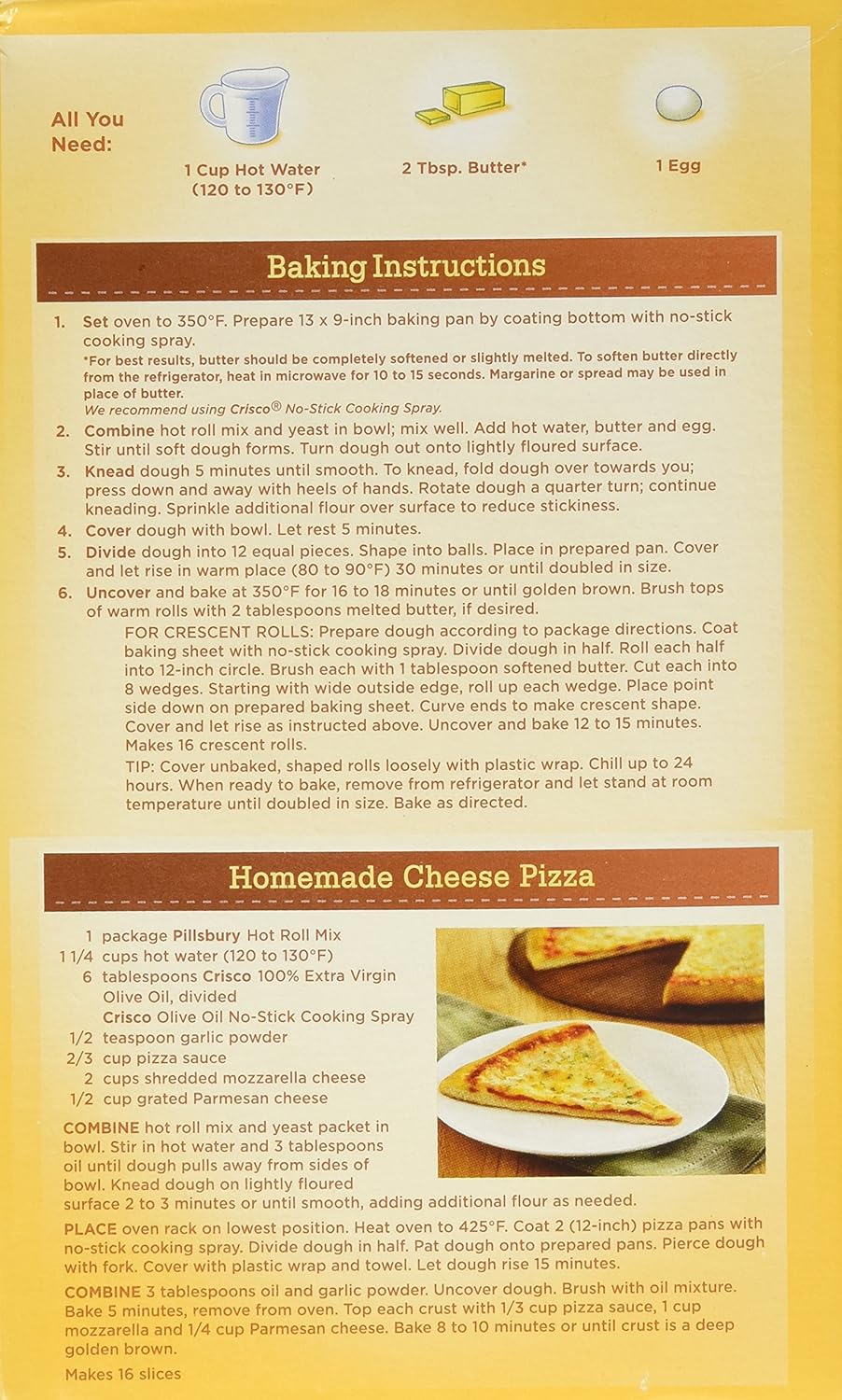 Pillsbury Specialty Mix Hot Roll 16 Ounce Boxes Pack Of 6 Bread Mixes Grocery Gourmet Food Amazon Com