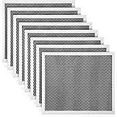 Baquler 8 Pcs Range Hood Filter Compatible with Broan Nutone 97007696 Range Hood Replacement Filter Stove Vent Aluminum Mesh Charcoal for Kitchen Air