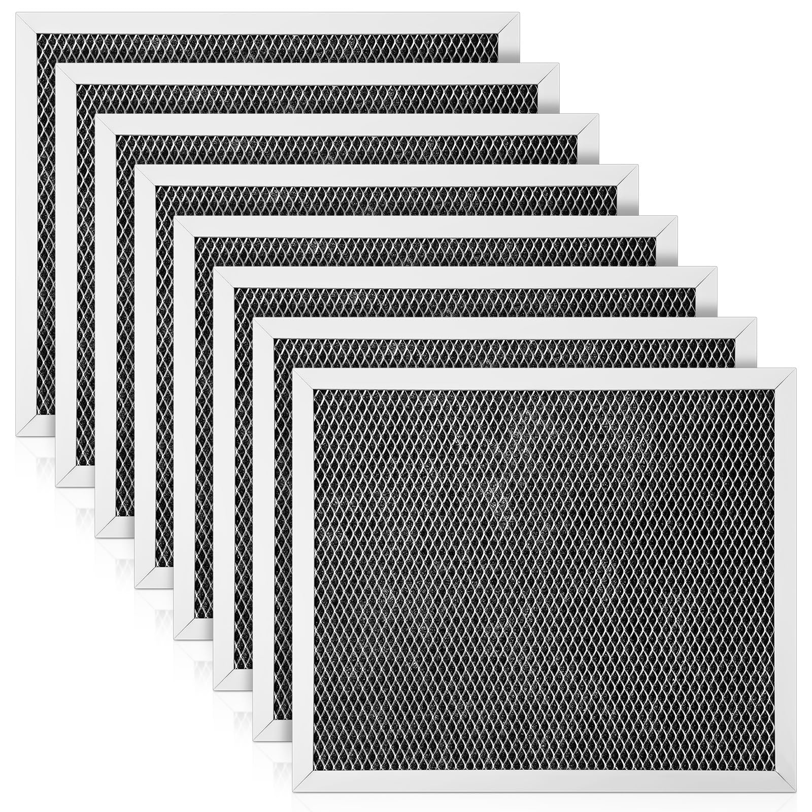 Photo 1 of Baquler Range Hood Filter Compatible with Broan Nutone 97007696 Range Hood Replacement Filter Stove Vent Aluminum Mesh Charcoal for Kitchen Air(8 Pcs)